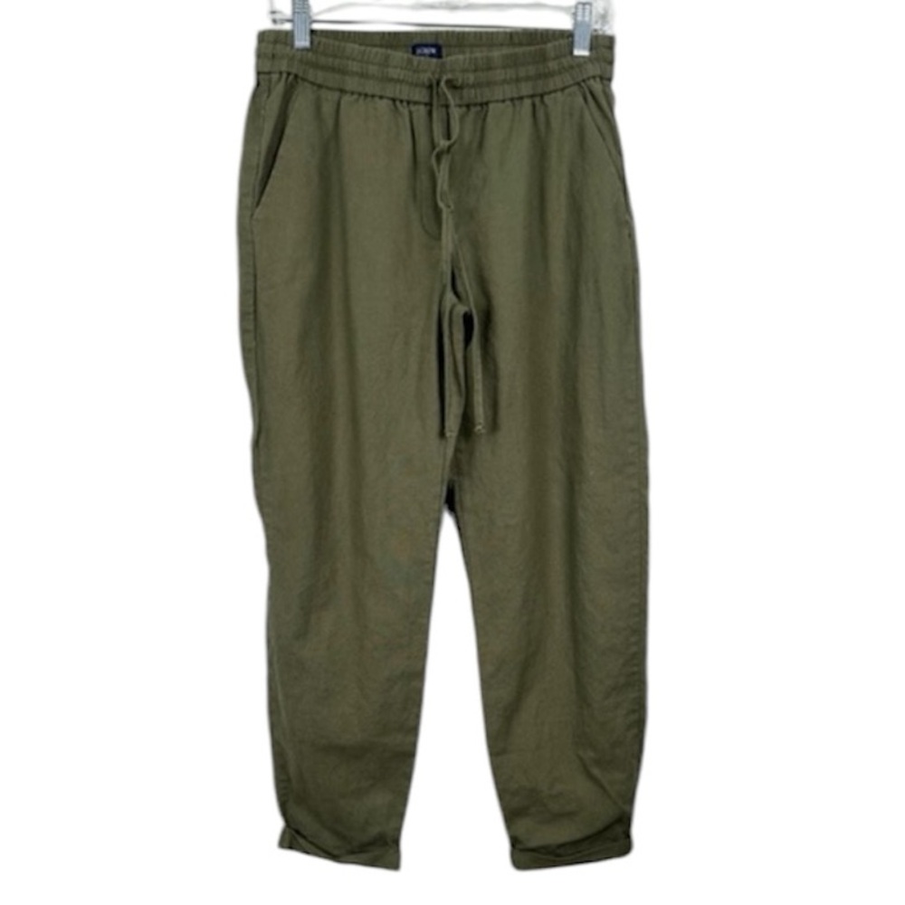 J. Crew Olive Pull On Cuffed Ankle Jogger Pants Size 6